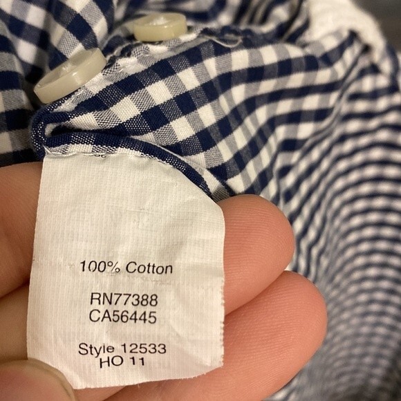 J. Crew Checkered Plaid Long Sleeve Button Down Shirt 100% Cotton Men's XLT 17 - Picture 14 of 14